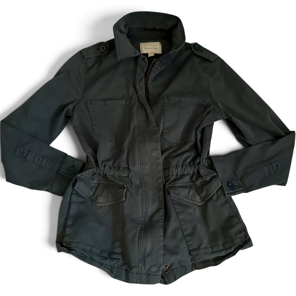 Hinge Military Field Jacket M Dark Gray Utility Lightweight Cargo Seattle Grunge